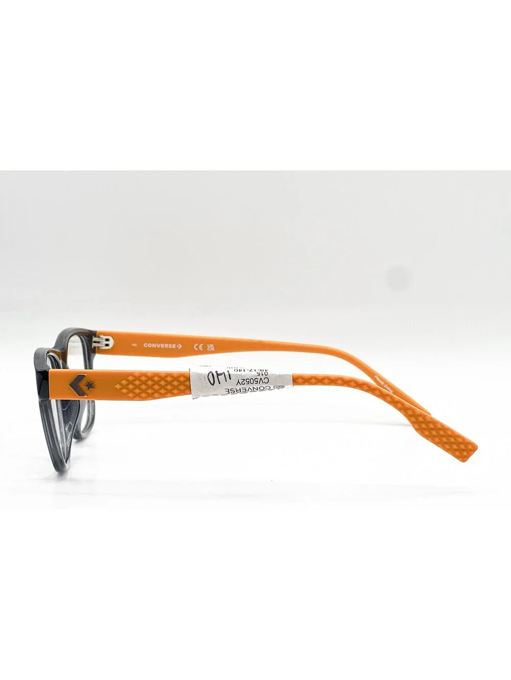 Converse Cv5052Y 015 Clear Gray Orange Authentic Eyeglasses 49-17-140